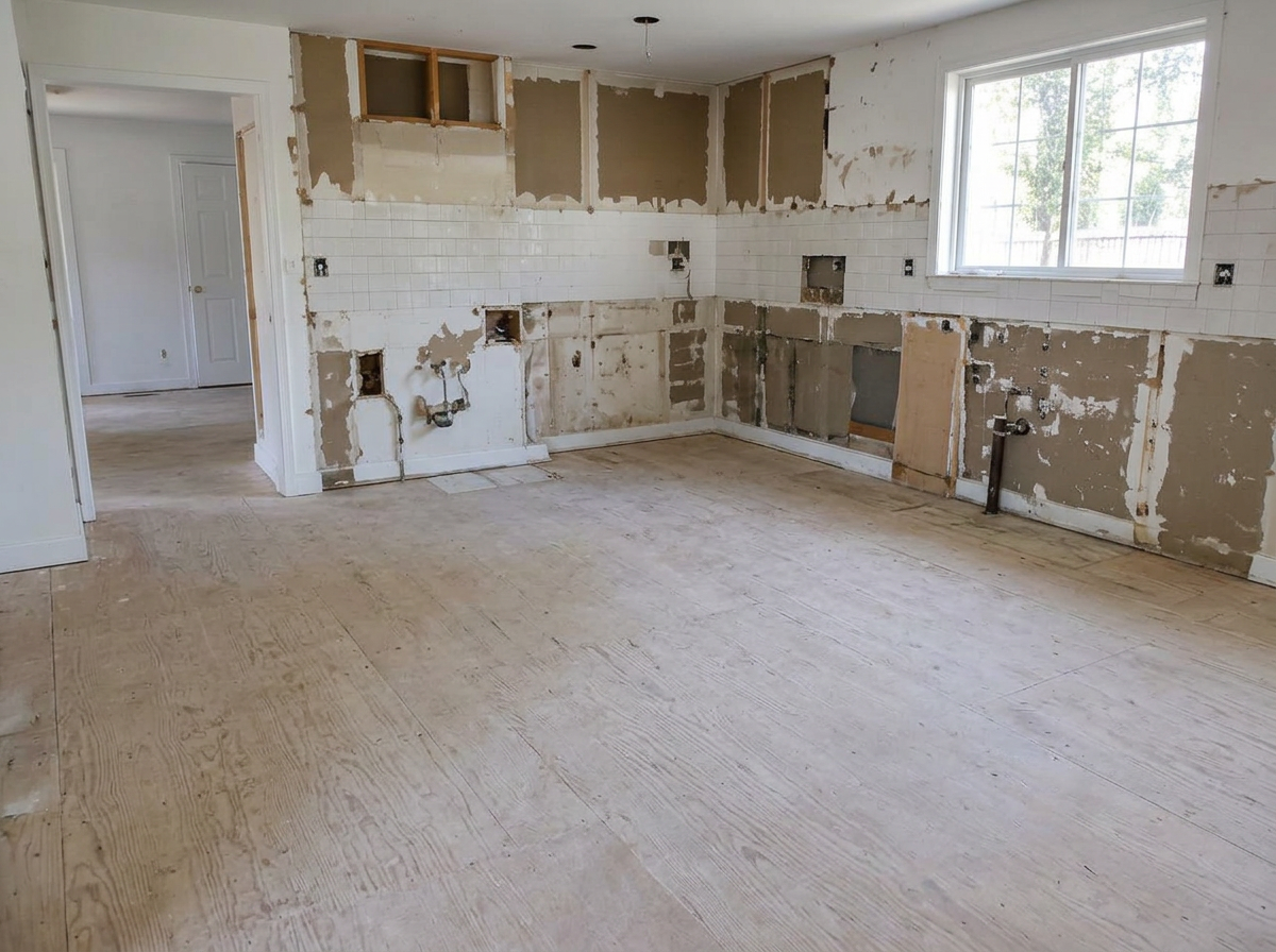 Renovation debris — after