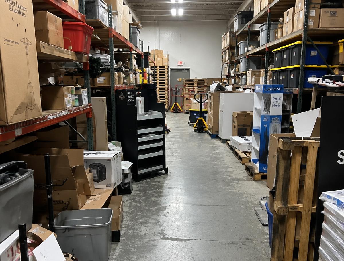 Commercial storage room — before